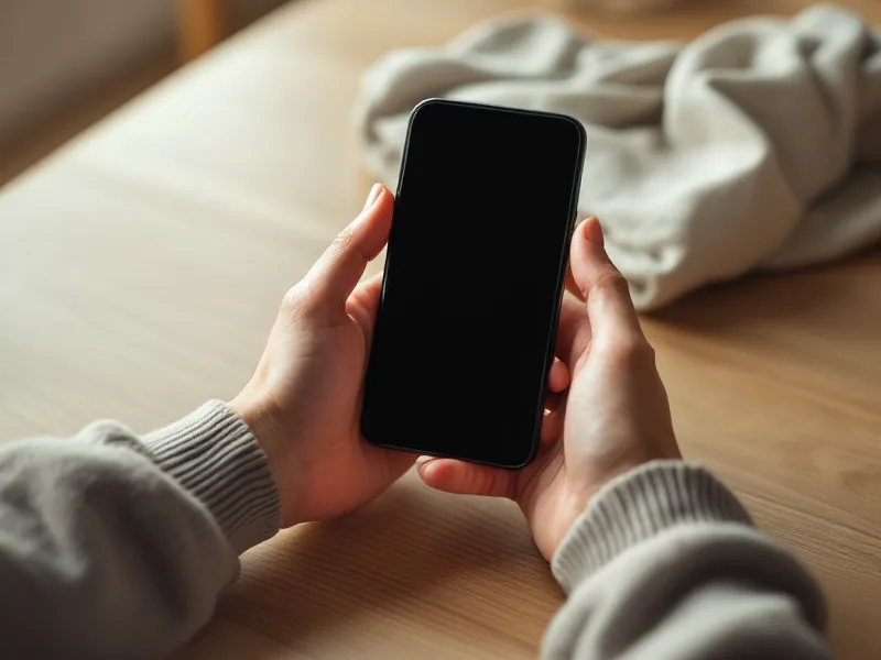 Des mains qui tiennent un téléphone