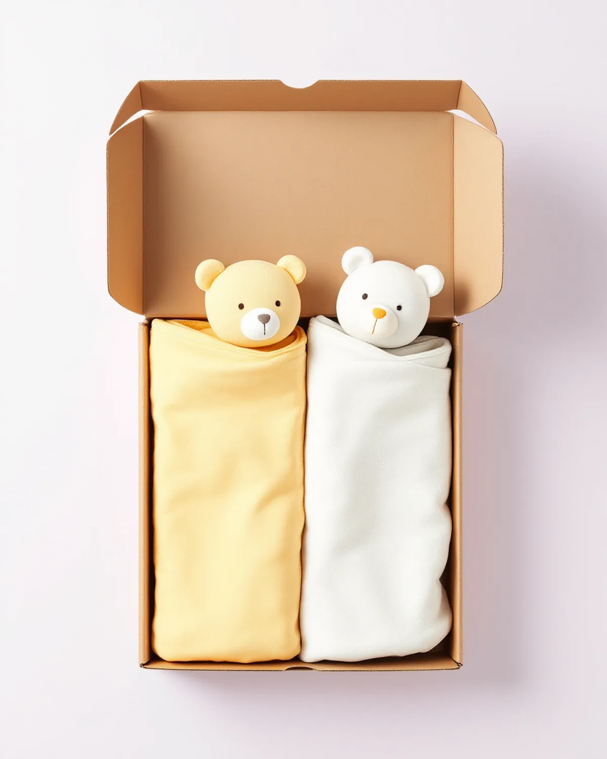 Coffret jumeaux langes & doudous