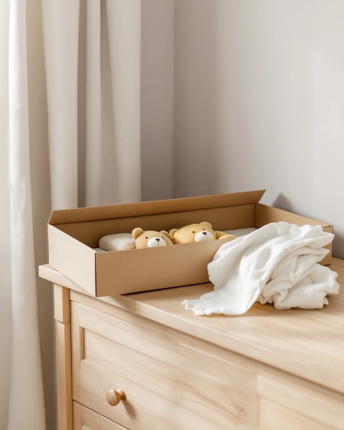 Coffret jumeaux langes & doudous, en situation