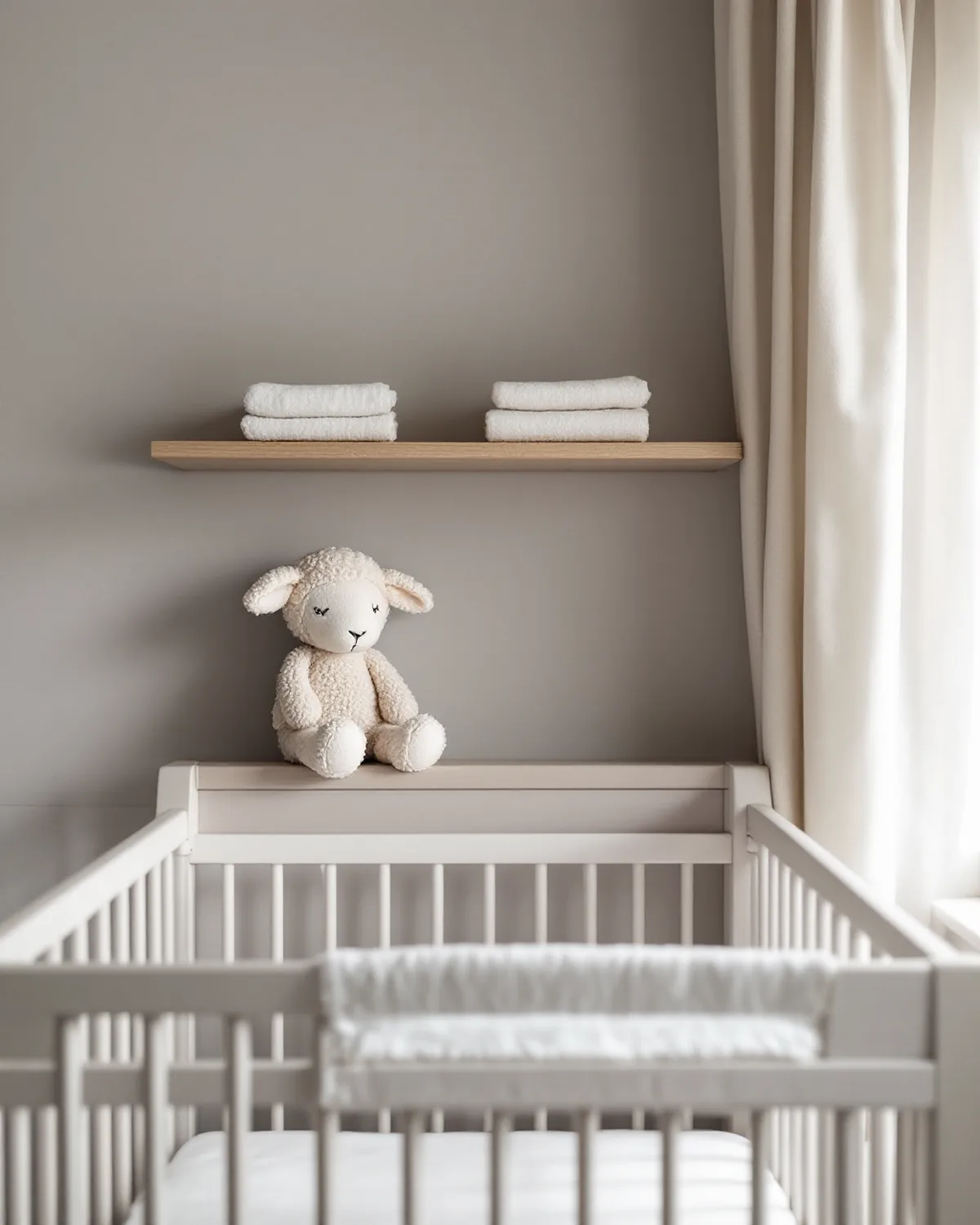 Peluche mouton bouclette, en situation