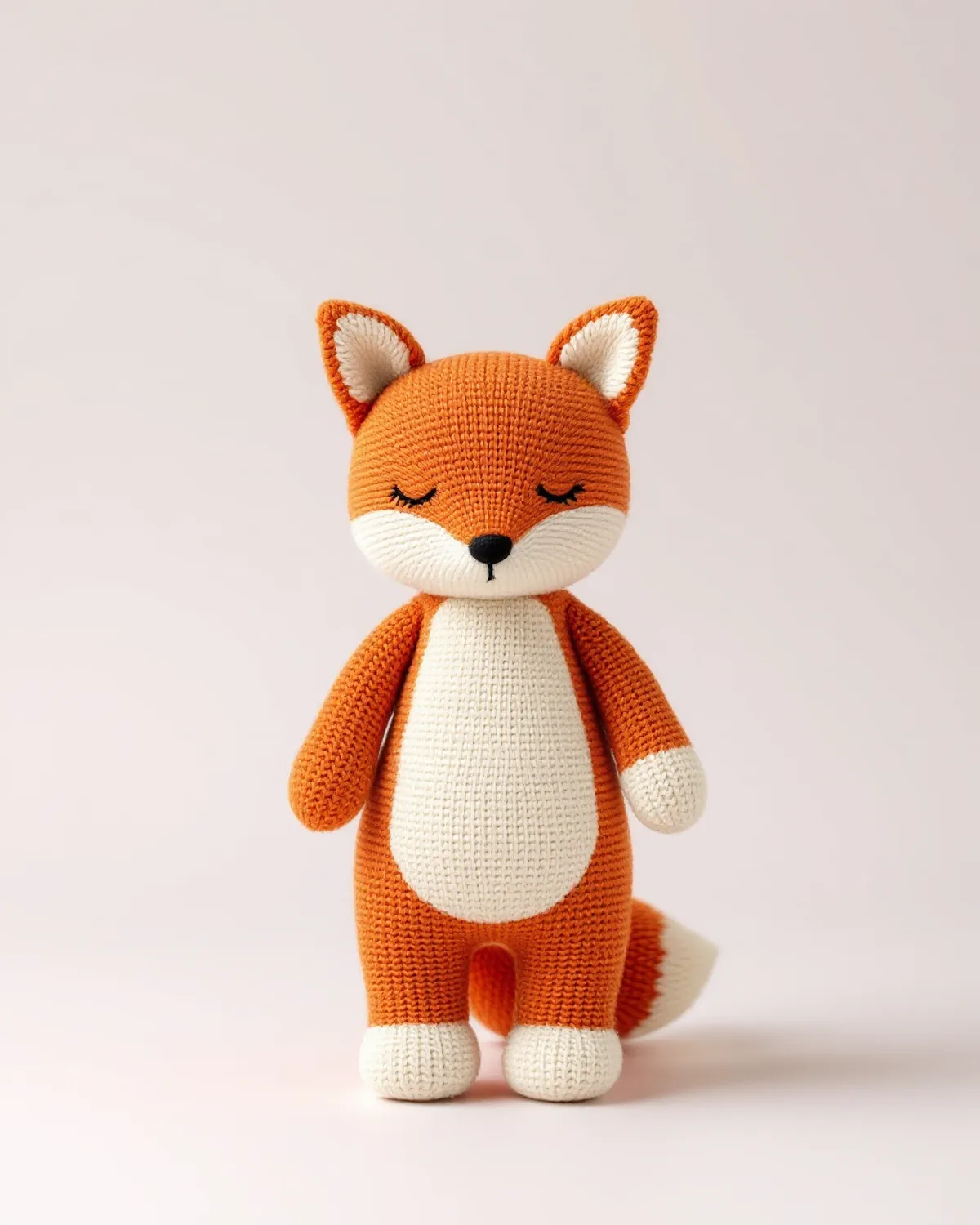 Peluche renard en tricot