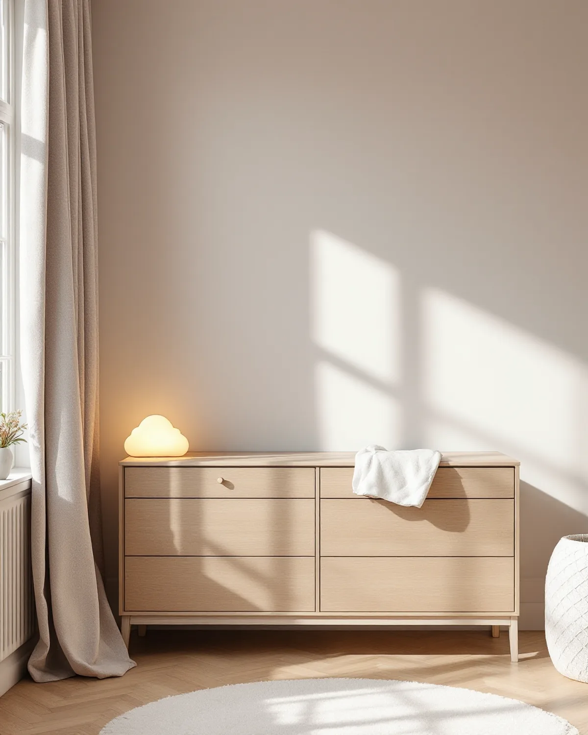 Veilleuse nuage rechargeable, en situation