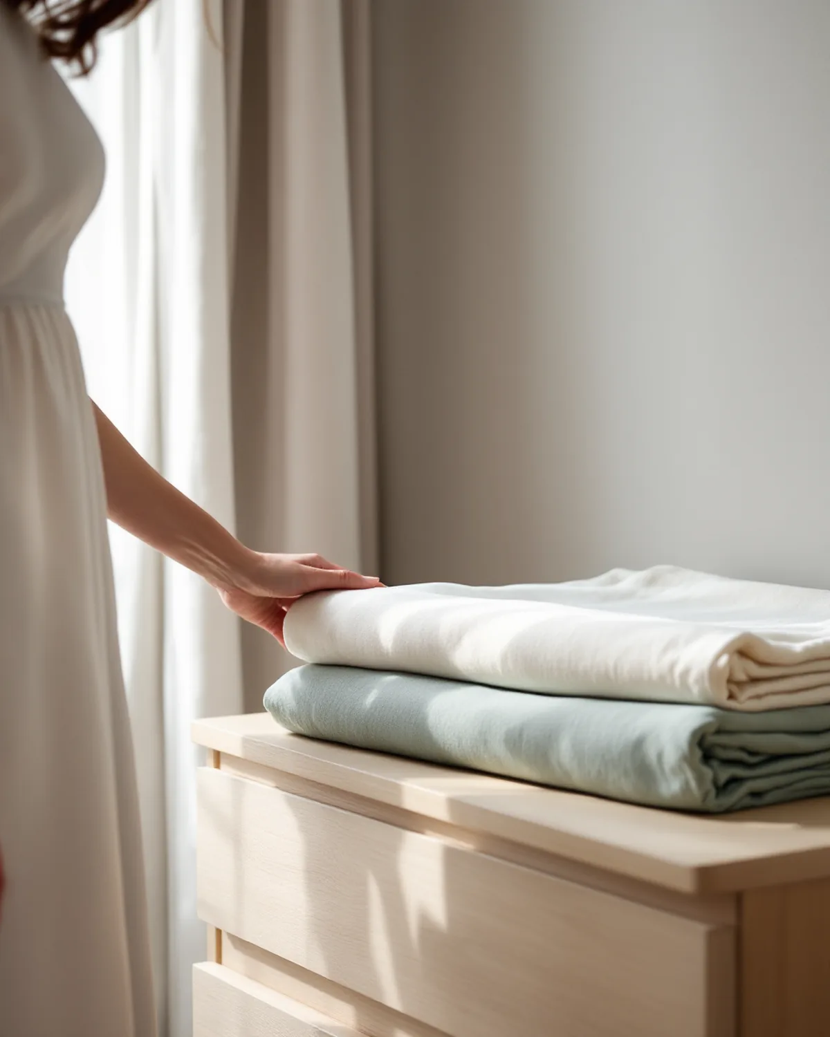 Draps-housses lit bébé (lot de 2), en situation