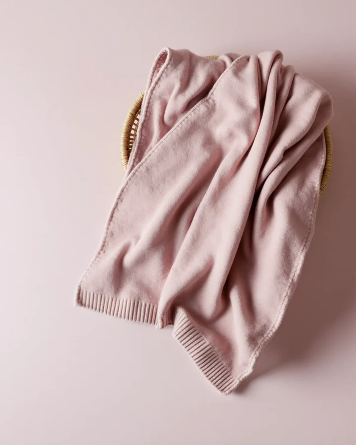 Plaid en tricot point de riz