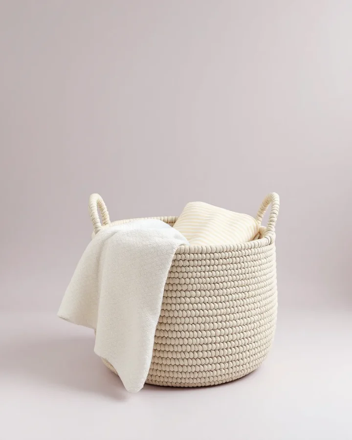 Panier de rangement en coton tressé