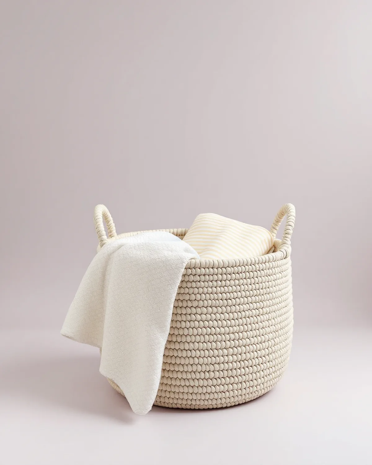 Panier de rangement en coton tressé