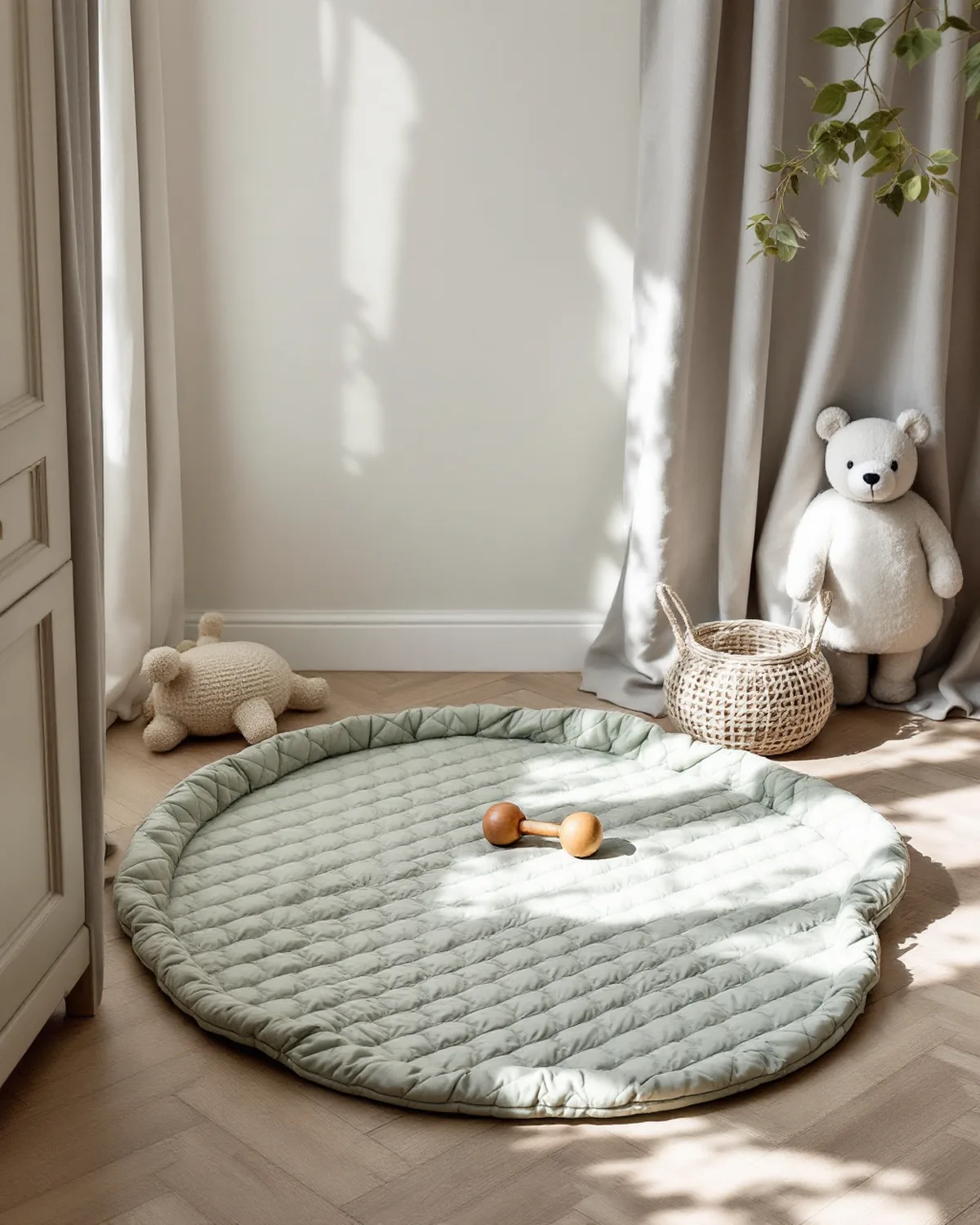 Tapis de jeu rond 120 cm, en situation