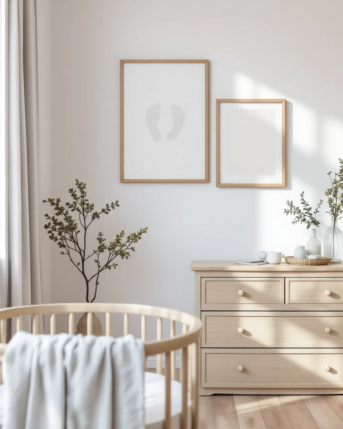 Cadre double empreinte & photo, en situation